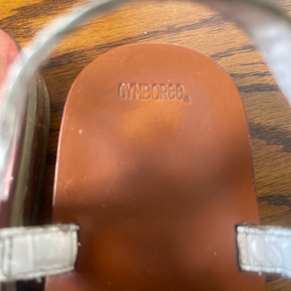 Adorable Gymboree Sandals white multi coloured Floral Leather uppers Girls Used - Picture 5 of 7